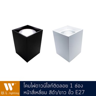 โคมไฟดาวน์ไลท์หน้าเหลี่ยม ติดลอย สีดำ รุ่น WL-4408