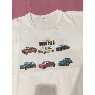 เสื้อยืดผ้าฝ้ายพิมพ์ลายขายดี เสื้อยืดมือสอง VINTAGE 00s MINI COOPER Size L มือ2