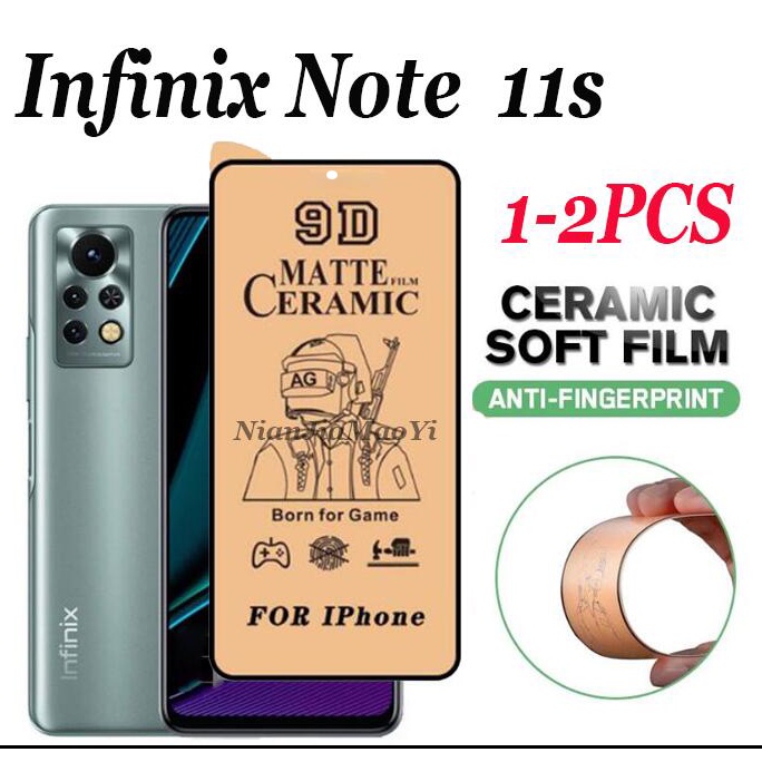 Infinix Note 11s Note 12 12vip 12 G96 เซรามิคฟิล์มกระจกนิรภัยสําหรับ Note 10 10pro Spark 8C Spark 6GO Camon 18P Hot 11s NFC Hot 11play ฟิล์มเซรามิค