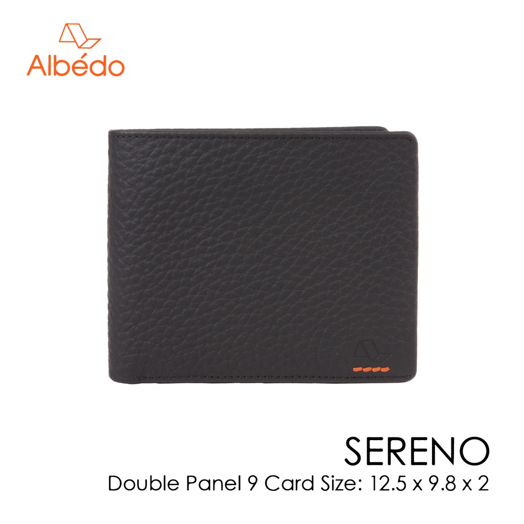 [Albedo] SERENO DOUBLE PANEL 9 CARD WALLET กระเป๋าสตางค์ หนังแท้ รุ่น SERENO - SR00999