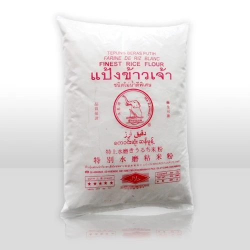 RF แป้งข้าวเจ้า 500 กรัม แป้งขนมจีน แป้งทอด Finest Rice Flour Gluten Free ช้างทะเล ถูกสุดดีสุด#1