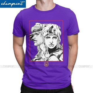 ผ้าฝ้าย 100%เสื้อยืดคอกลม แขนสั้น ผ้าฝ้าย พิมพ์ลาย Jayro Johnny Jojos Bizarre Adventure สําหรับผู้ชายS-3XL