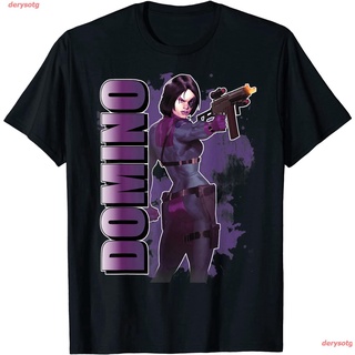 ผ้าฝ้ายคอกลมderysotg Marvel Deadpool Domino Portrait T-Shirt ดพิมพ์ลาย ดผ้าเด้ง คอกลม cotton ความนิยม discountfrom S-4XL