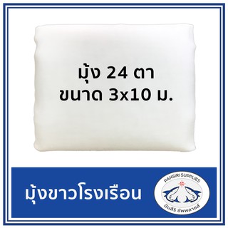 มุ้งขาว 24ตา ขนาด 3x10เมตร มุ้งขาวโรงเรือน มุ้งกันแมลง