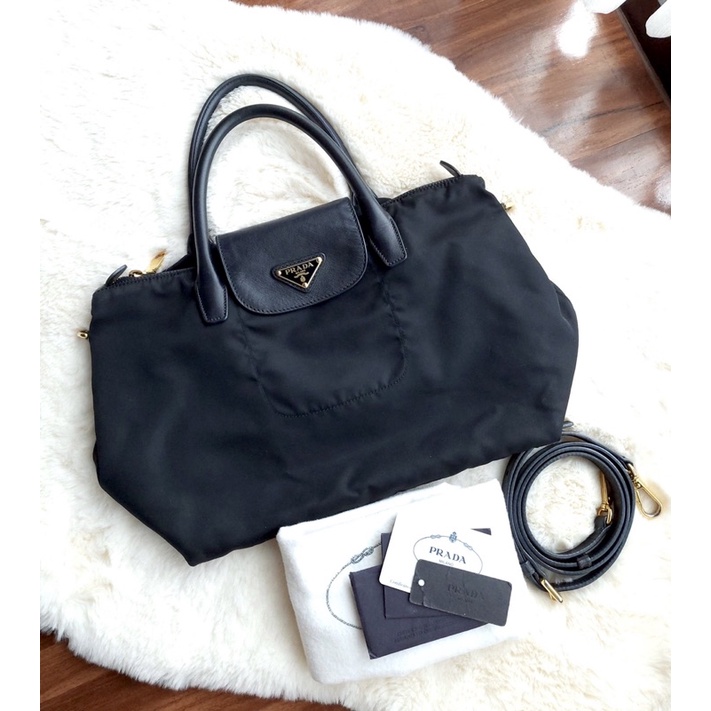 Prada Tessuto Saffiano (BN2106)  สีดำ Nero