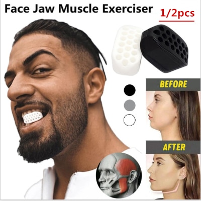 1/2pcs Jaw exerciser Jawline Jawzrsize trainer การออกกําลังกาย Ball jawliner jawrsize line chew Ball