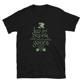 เสื้อยืดทุกวันdailyเสื้อยืด พิมพ์ลาย Nice Happy St.Patricks Day LetS Get Drunk Diy สําหรับผู้ชาย และผู้หญิงSto5XL