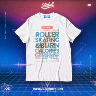 เสื้อยืดผู้ชาย OldSkull Express -  Roller Skating &amp; Burn Calories S-5XL