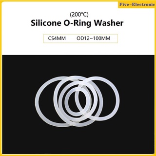 ซิลิโคนสีขาวแหวนปะเก็น CS4mm OD 12 ~ 60mm ซิลิโคน O แหวนปะเก็นเกรดอาหารซีลยางแหวน VMQ Assortment เครื่องมือฉนวน