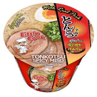 ลิตเติ้ลกุ๊ก บะหมี่กึ่งสำเร็จรูป รสทงคตซึ สไปซี่มิโซะ ขนาด 150g/Instant Noodle Tonkotsu Spicy Miso Flavour /味噌豚骨麵