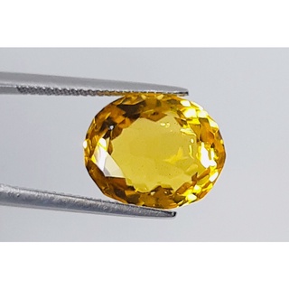 12.00 ct ซิทริน สิทองคำ แท้ ธรรมชาติ Natural Golden Citrine Oval Loose Gemstone For Fine Jewelry