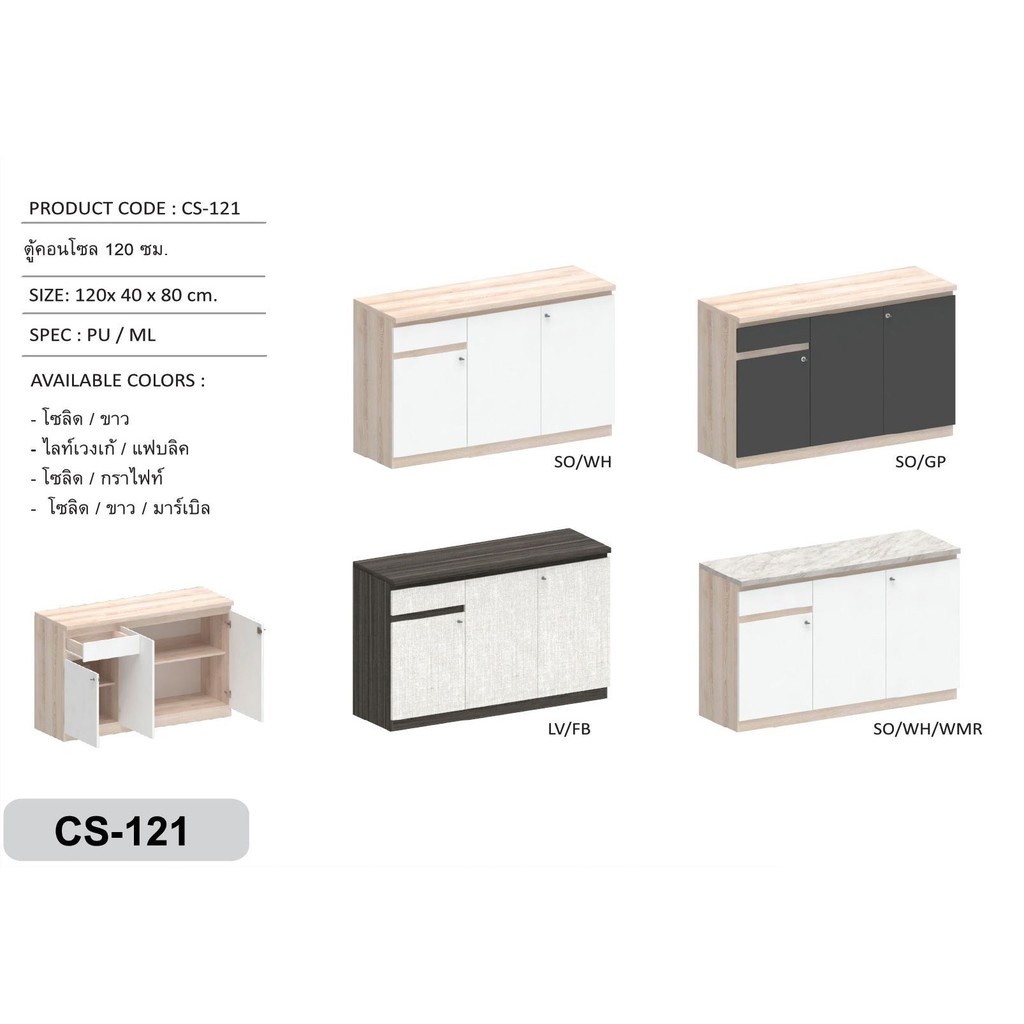 ตู้อเนกประสงค์ ชั้นอเนกประสงค์ ขนาด 120 cm. รุ่น CS121 - รูปที่ 7