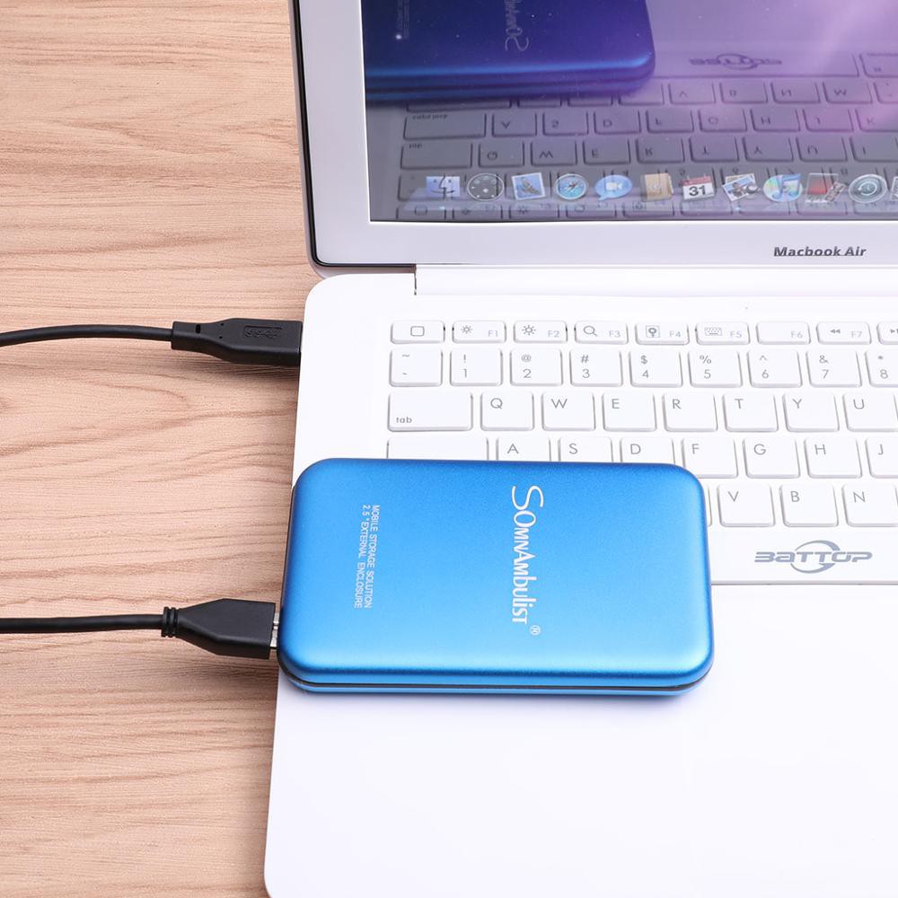 ฮาร์ดดิสก์：2.5 Inch SATA 3.0 External hard drive USB 3.0 Mobile hard disk 1TB/2TBStorage