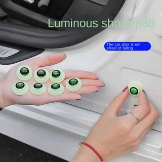 Car Shock Aborption Pads Soundproof Shockproof Crash Pad Car Door Abnormal Sound Luminous Thickened Silicone Shock Absorption Universal Anti-Collision Sticker car accessories hifR