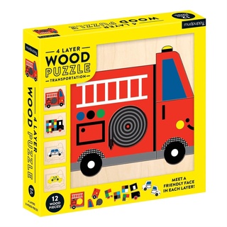 จิ๊กซอว์ไม้ 4 ชั้น ลายยานพาหนะ (Transportation 4 Layer Wood Puzzle)