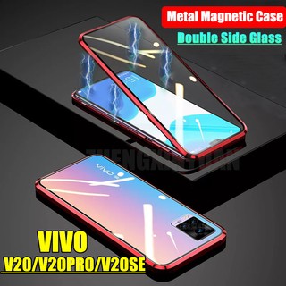 กระจกสองด้าน เคสประกบแม่เหล็ก Vivo V20 V20PRO V20 SE V20 PRO V20SE เคสประกบแม่เหล็กเคสประกบ เคสแม่เหล็ก สองด้าน Double Sided Tempered Glass Cover