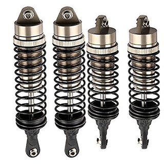 อลูมิเนียมอัลลอยด์โช้คอัพประกอบโลหะเต็มรูปแบบ Big Bore Shocks ด้านหน้าและด้านหลังสำหรับ Traxxas 1/10 Slash 4x4 RC รถบรรทุก