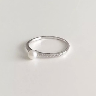 Winterwinter silver925 : แหวนเงินแท้ 925 แหวนมุกประดับเพชร cz คุณภาพดี ใส่แล้วดูหรูหรามาก