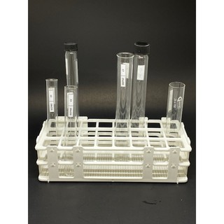 Plastic Test Tube Rack พลาสติก ตะแกรงใส่หลอดทดลอง 13MM 16MM 20MM 25MM ยี่ห้อ GLASSCO ประเทศอังกฤษ