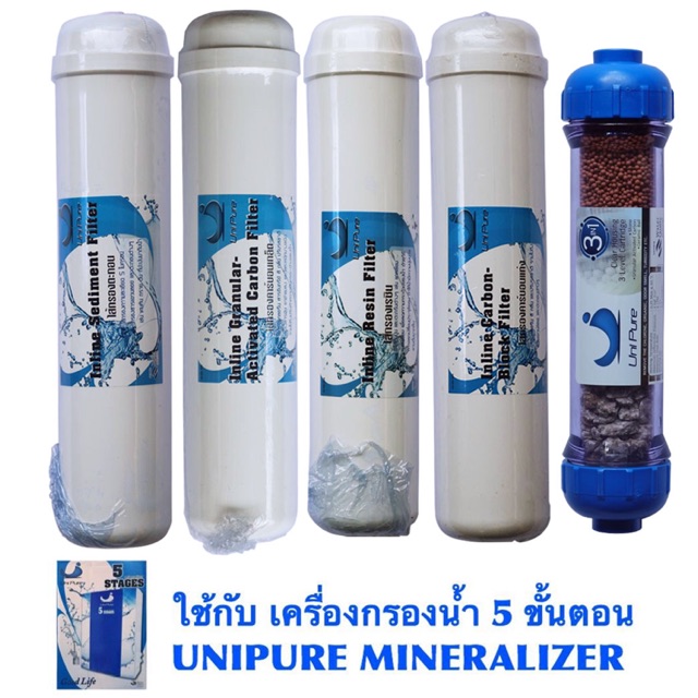 ไส้กรอง 4 ขั้นตอน และ 5 ขั้นตอน Unipre Minerlizer อินไลน์ แขวนผนัง (GAC จะเป็นยี่ห้อ Pett) ราคา ถูกที่สุด ดีลบีเคเค แกลเลอรีภาพที่ 2