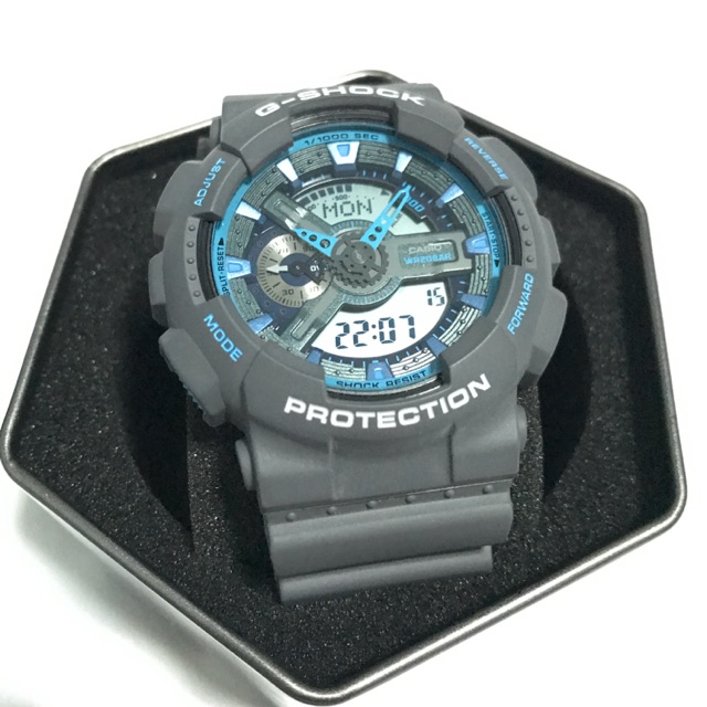 ส่งฟรี นาฬิกา G-SHOCK ของแท้ เทา-ฟ้า รุ่น GA-11OTS-8A2DR