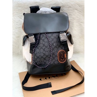 Coach Rivington Backpack In Signature Canvas With Coach Patch