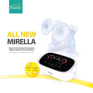 Malish All New Mirella เครื่องปั๊มนมไฟฟ้า ปั้มคู่ รุ่น ออนิวมิเรลล่า พร้อมส่ง