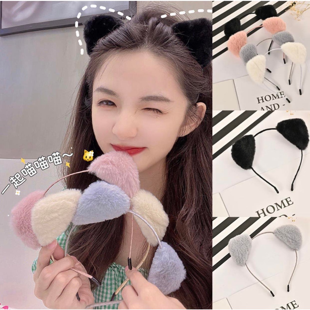 พร้อมส่ง ที่คาดผมมีหู น่ารัก ตรงหูเป็นขนๆฟูๆนิ่มๆค่ะ น้ำหนักเบาใส่สบาย
