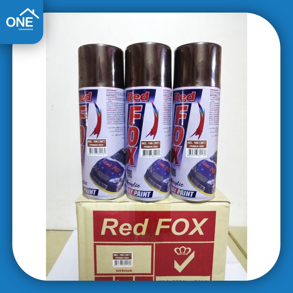 [ยกโหล] สีสเปรย์ Red Fox ยกลัง สเปรย์เรดฟ็อกซ์ยกลัง สีสเปรย์ RedFox สีมาตรฐาน - 12 กระป๋อง สีสเปรย์