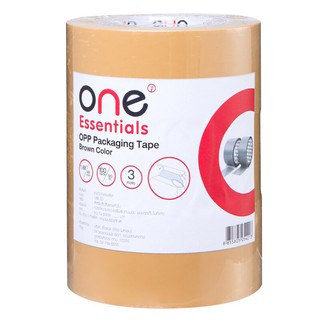 เทปโอพีพี 48มม.x100 หลา (แพ็ค3ม้วน) ชา ONE OPP Tape 48mm.x100yards (3 / pack) TEA ONE