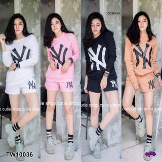 Set เสื้อแขนยาว+กางเกงขาสั้น TW10036