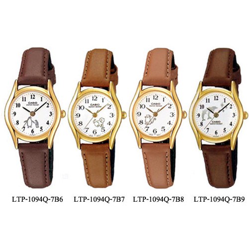 นาฬิกาผู้ชาย นาฬิกาข้อมือผู้หญิง นาฬิกาแบรนด์เนม Casio Standard นาฬิกาผู้หญิง สายหนัง รุ่น LTP-1094Q,LTP-1094Q-7B6,LTP-1
