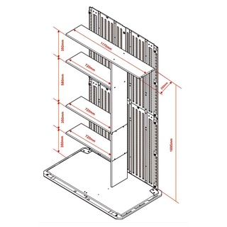 MORESPACE ชั้นพลาสติกสำหรับตู้เก็บของ MS-SC004 ห้องเก็บของ บ้านเก็บของ ที่เก็บของกลางแจ้งสำเร็จรูป รุ่น MS-CA002-1