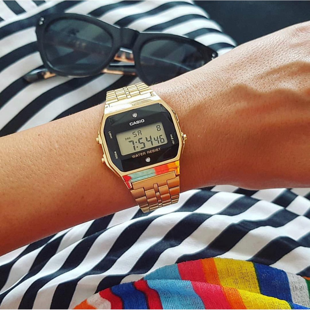 uPH0 CASIO รุ่น A159WGED LA670WGED Natural Diamonds ของแท้