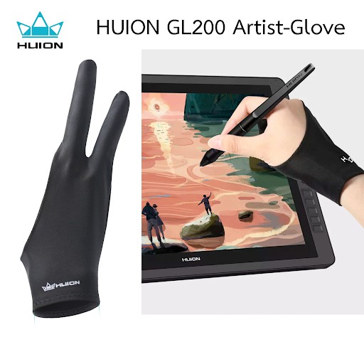 Huion GL200 ถุงมือวาดรูป ถุงมือรองวาด ใช้กับ เม้าส์ปากกา ป้องกันรอยหน้าจอ เขียนลื่น Artistgloves