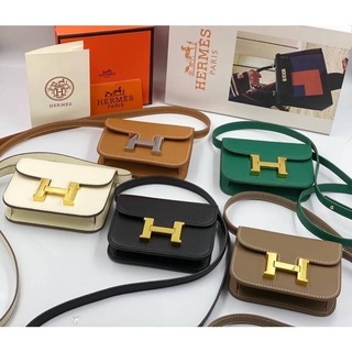 🔥พร้อมส่ง‼️ กระเป๋าสะพายข้าง hermes 👜🔥size 12 cm 🔥