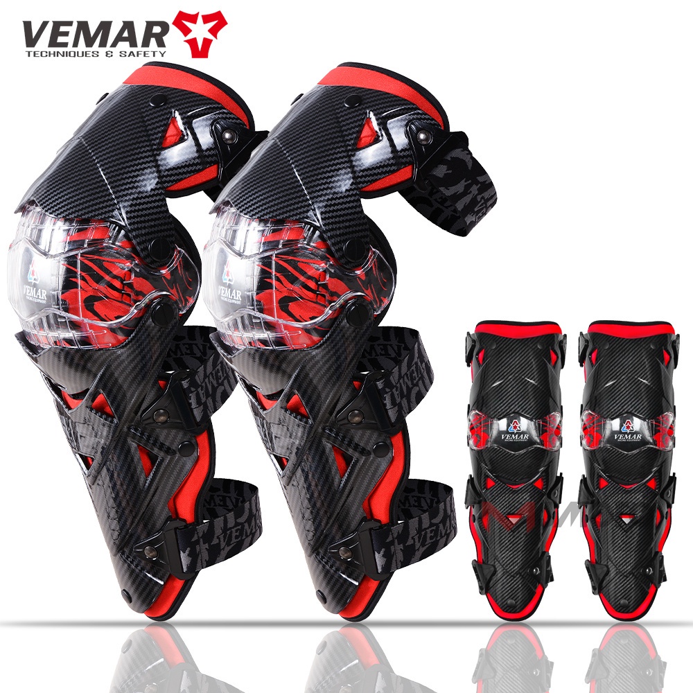Vemar 4 ชิ้น รถจักรยานยนต์ รั้งเข่า MX MTB DH ATV วิบาก ป้องกันเข่า ป้องกัน ออฟโรด แข่งรถ ขี่จักรยาน เข่า ข้อศอก แผ่นรอง VM-E18S