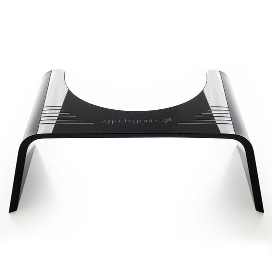 Squatty Utegreat The Bathroom Toilet Stool - Slim Black (แก้วอะคริลิก)