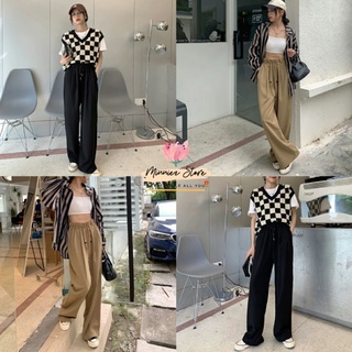 🥨 Brownie Pants กางเกงขายาวทรงกระบอกเอวยางยืดฟรีไซส์