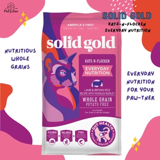 🐱Solid Gold Everyday Nutrition Katz-N-Flocken Whole Grain Dry Cat Food 5.44kg อาหารแมวเกรดพรีเมี่ยม