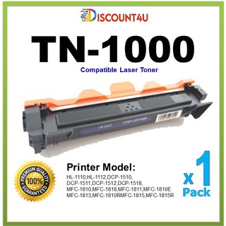 Discount4u .. ตลับหมึกเทียบเลเซอร์ TN-1000 TN1000 TN 1000 T1000 For Brother MFC-1900/ MFC-1905/MFC-1915W