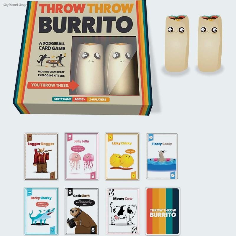 Throw Throw Burrito by Exploding Kittens A Dodgeball Card Game