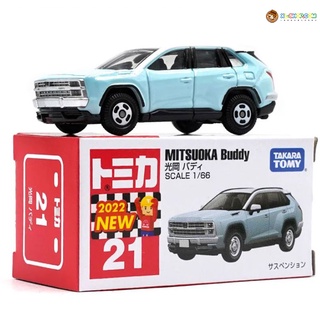 รถเหล็กTomica ของแท้ Tomica No.21 Mitsuoka Buddy (มีสติ๊กเกอร์ First Lot 2022)