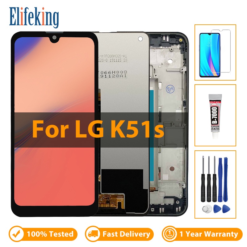 สําหรับ LG K51S 2020 K510 LMK510EMW LM-K510EMW LM-K510 จอแสดงผล LCD Touch Screen Digitizer Assembly 