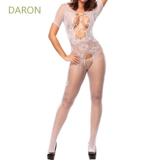 Daron ชุดบอดี้สูทถุงน่องตาข่ายแขนสั้น Babydoll หลากสีสําหรับผู้ใหญ่