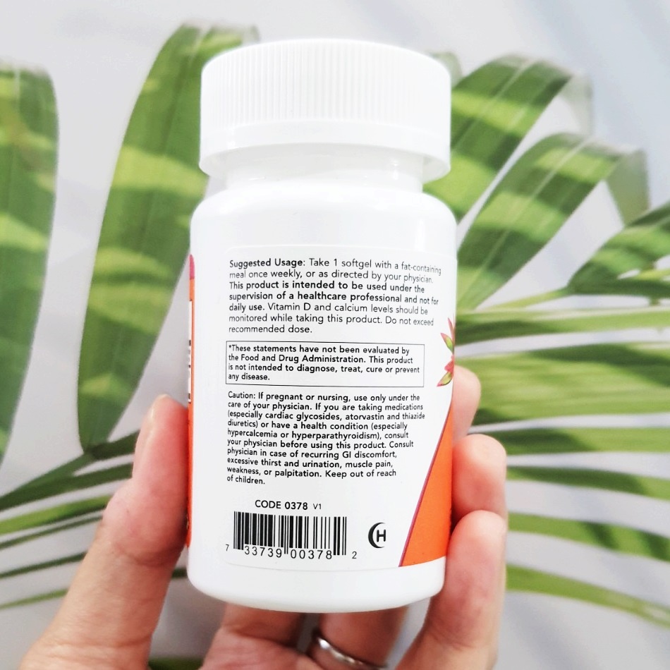 วิตามิน D-3 50,000 IU Max Potency สนับสนุนกระดูก, 50 Softgels (Now Foods®) - รูปที่ 2