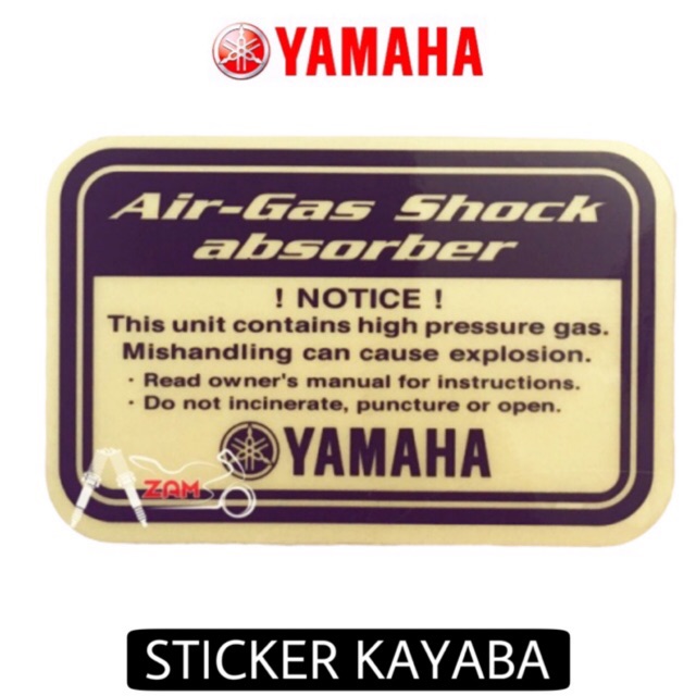 สติ๊กเกอร์ 2 ชิ้น / 1 PASANG ABSOBER / สติ๊กเกอร์ KAYABA YAMAHA