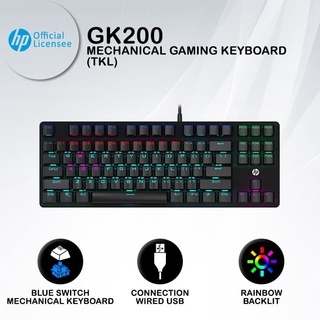 คีย์บอร์ด🔥HP GK200 🔥MECHANICAL KEYBOARD 87 KEYS / BLUE OR BLACK SWITCH