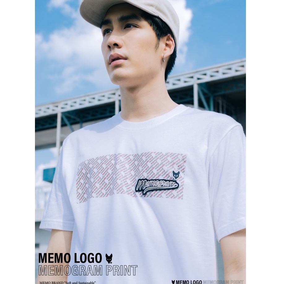 เสื้อยืด Memo Supersoft Premium งานปัก รุ่น Memogram Print สินค้าลิขสิทธิ์แท้