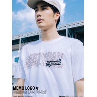 Memo By AEIOU เสื้อยืด Memo Supersoft Premium งานปัก รุ่น Memogram Print สินค้าลิขสิทธิ์แท้